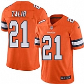 Nike Men & Women & Youth Broncos 21 Aqib Talib Orange Color Rush Limited Jersey,baseball caps,new era cap wholesale,wholesale hats